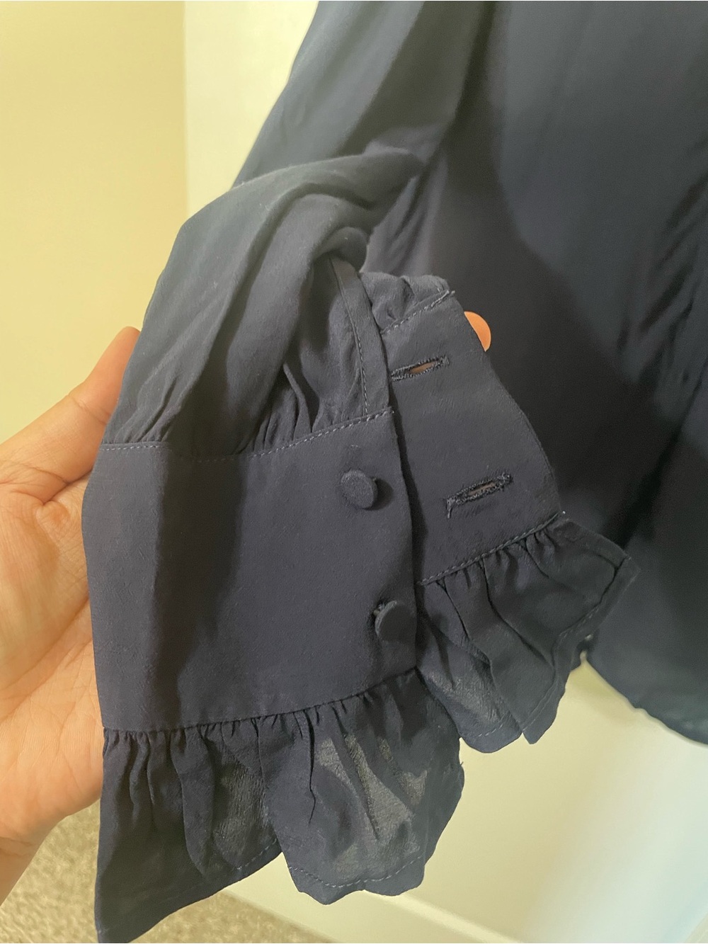 Zadig & Voltaire Thely Soft Navy Silk-Feel Blouse | NWT | Medium - Picture 8 of 12